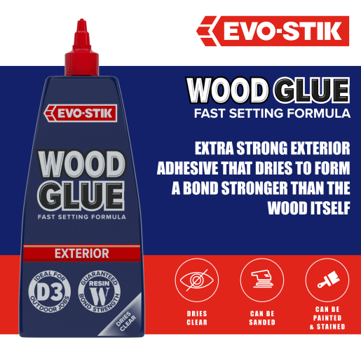 Evo-Stik Resin 'W' Weatherproof Wood Adhesive 1L White