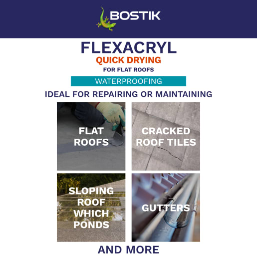 Bostik Flexacryl Solvent Free Water proofer 5 Litre Grey