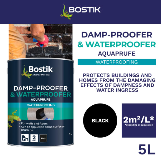 Bostik Cementone Flexible Damp Proofer and Waterproofer 5L Black