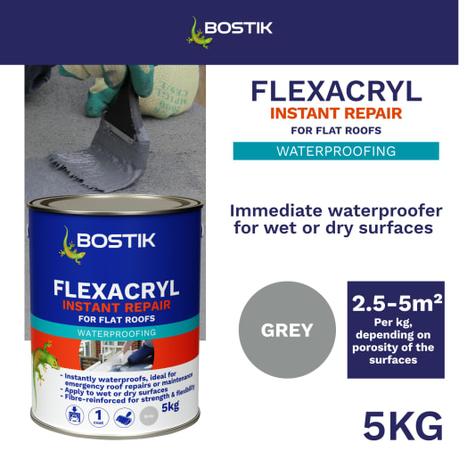 Bostik Flexacryl Instant Repair 5kg Grey