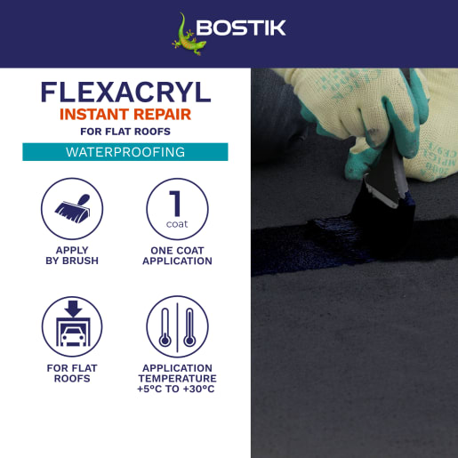 Bostik Flexacryl Instant Repair 5kg Black