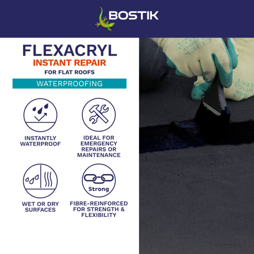 Bostik Flexacryl Instant Repair 5kg Black