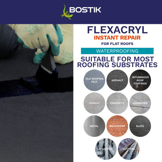 Bostik Flexacryl Instant Repair 5kg Black