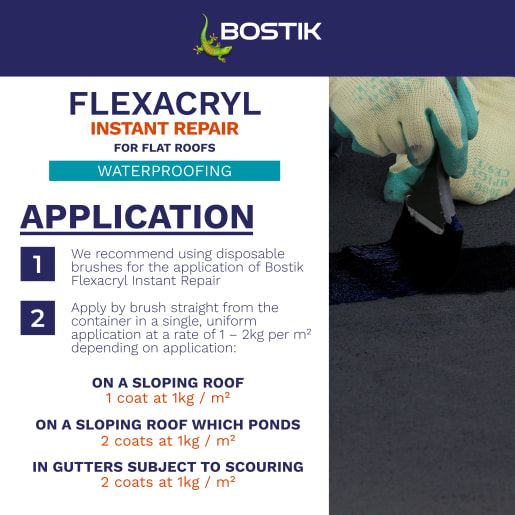 Bostik Flexacryl Instant Repair 5kg Black