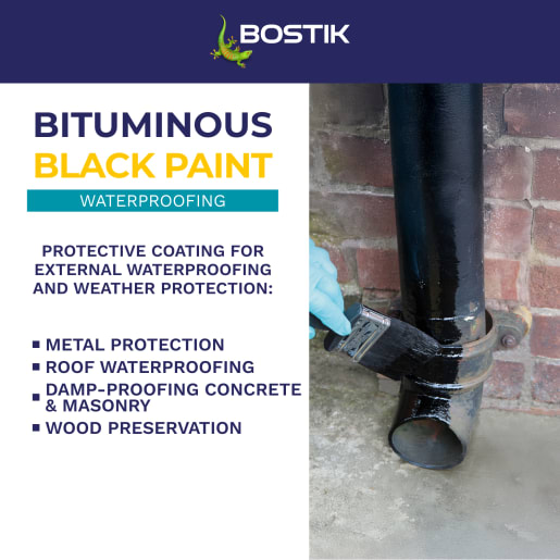 Bostic Cementone Bitumen Waterproof Paint 5.0L Black