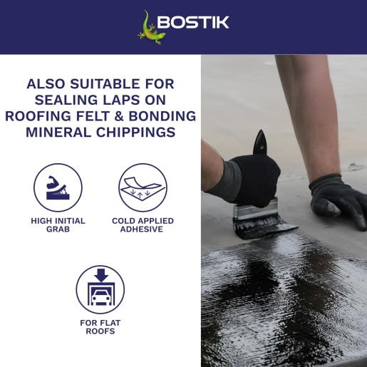 Bostik Bituminous Felt Adhesive for Roofs 5.0L Black