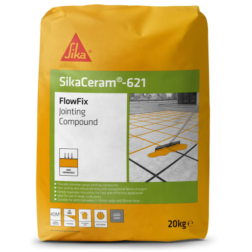 Sikaceram-621 Flowfix Jointing Compound 20kg Dark Grey