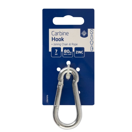 Carbine Hook Zinc Plated 7 x 70mm