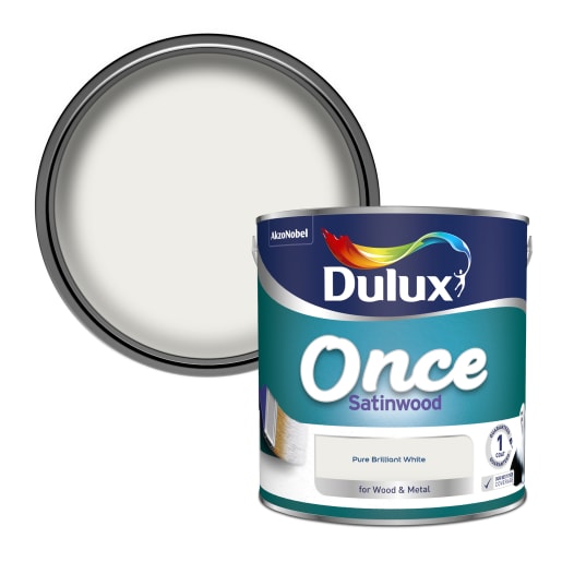 Dulux Once Satinwood 2.5L Pure Brilliant White
