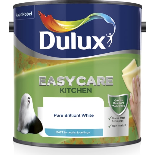 Dulux Easycare Kitchen Matt Pure Brilliant White 2.5L