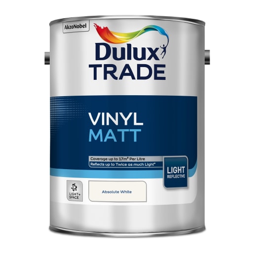 Dulux Trade Vinyl Matt Light & Space Absolute White 5L