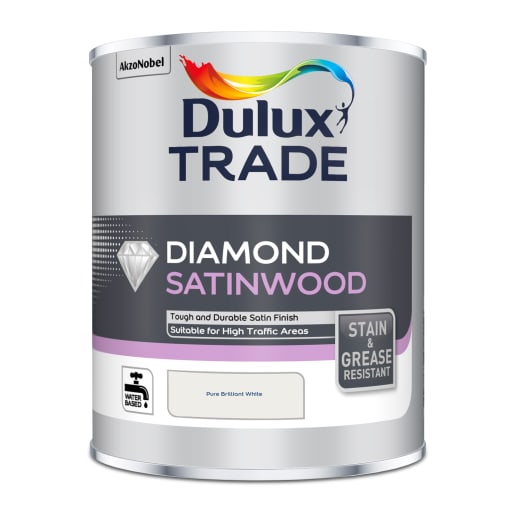 Dulux Trade Diamond Satinwood 1L Pure Brilliant White