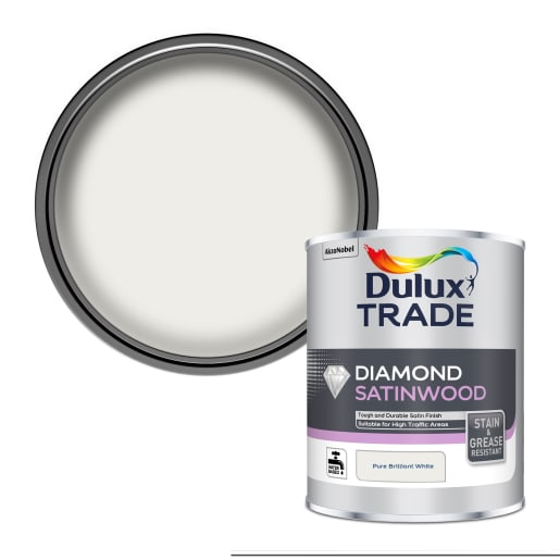 Dulux Trade Diamond Satinwood 1L Pure Brilliant White