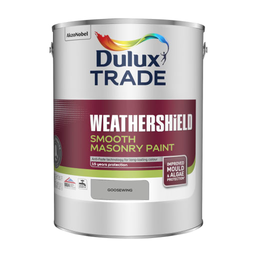 Dulux Trade Weathershield Smooth Masonry Paint 5L Goosewing 