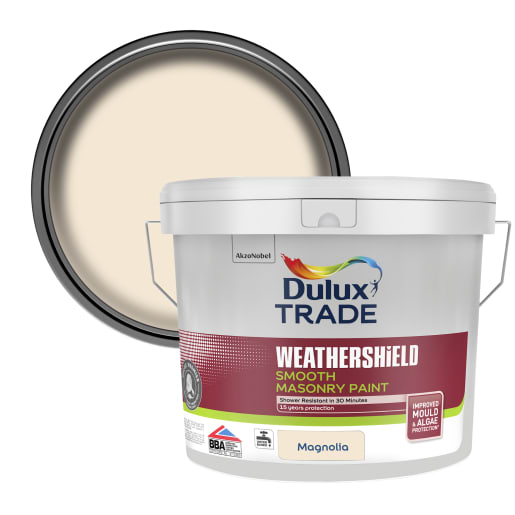 Dulux Trade Weathershield Smooth Masonry Paint 10L Magnolia