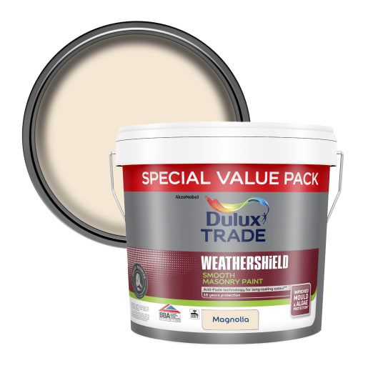 Dulux Trade Weathershield Smooth Masonry Paint 7.5L Magnolia