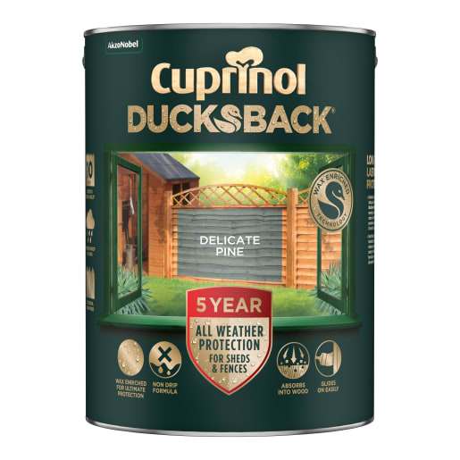 Cuprinol Ducksback 5 Year Waterproof 5 Litres Delicate Pine