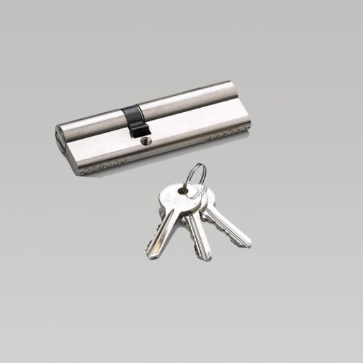 ERA Euro Double Cylinder Lock 70mm L Nickel