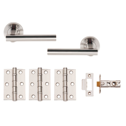 Sultan Internal Door Pack Satin Chrome Plate