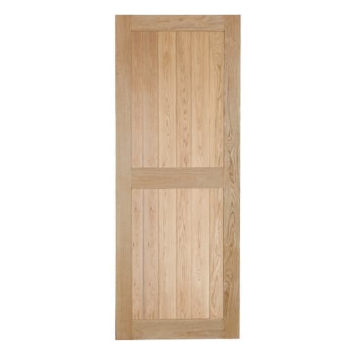 Heritage V Grooved Internal Oak Frame Ledge Select Rustic Door 610mm