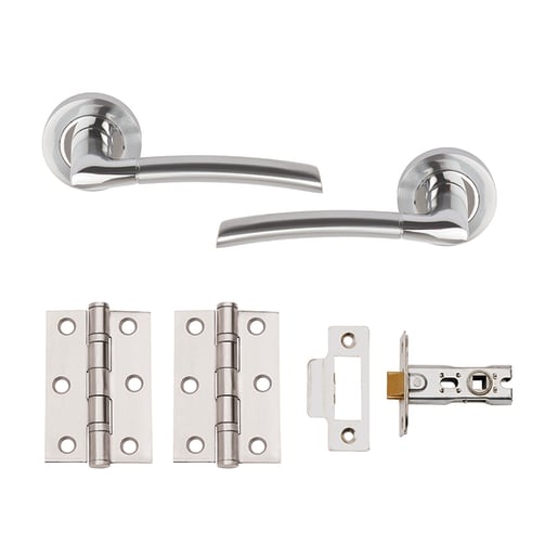 Plus Door Pack Polished Stainless Steel/Satin Chrome Dual Finish