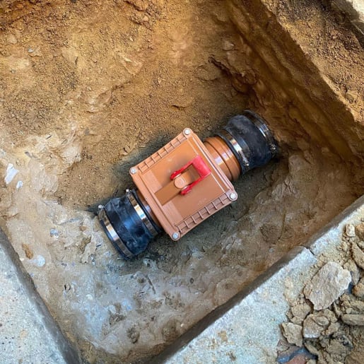 Fernco In-line Backwater Valve DN160 Brown