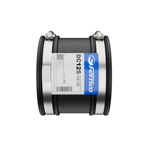 Fernco Drain Coupling 110-125mm Black