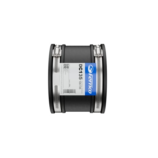 Fernco Drain Coupling 120-135mm Black