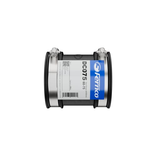 Fernco Drain Coupling 60-75mm Black