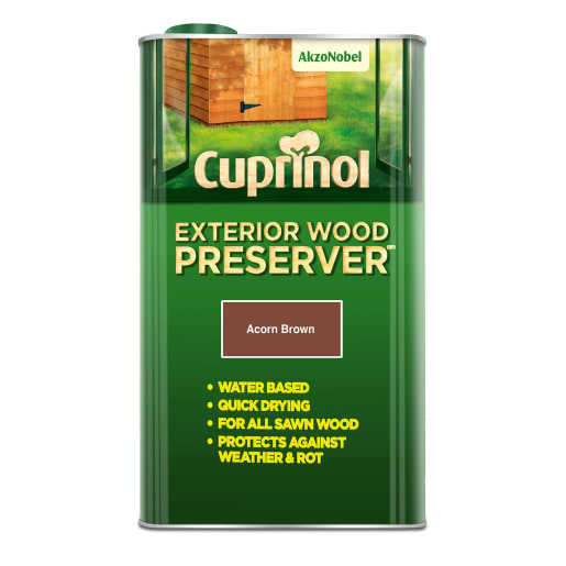 Cuprinol Exterior Wood Preservative 5L Acorn Brown