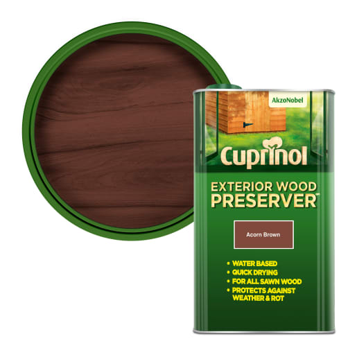 Cuprinol Exterior Wood Preservative 5L Acorn Brown