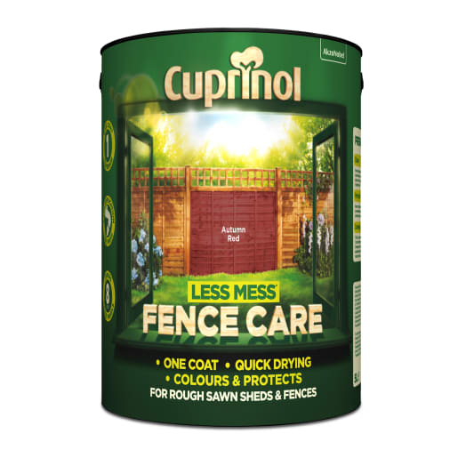 Cuprinol Less Mess Fence Care 5 Litres Autumn Red