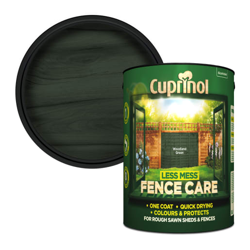 Cuprinol Less Mess Fence Care 5 Litres Woodland Green
