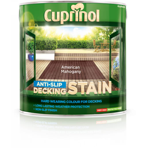 Cuprinol Anti-Slip Decking Stain American Mahogany 2.5L