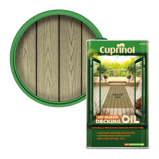 Cuprinol UV Guard Decking Oil 5L Natural Oak