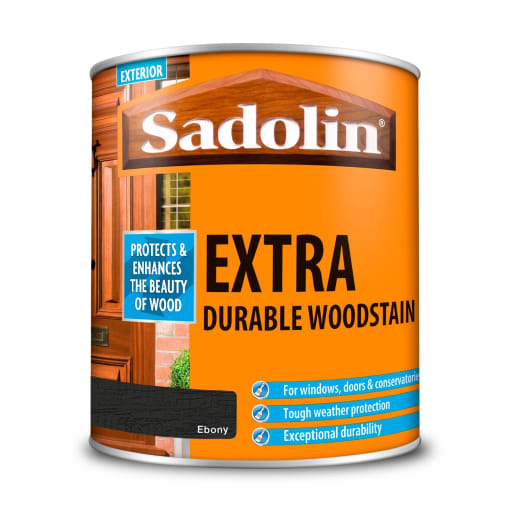 Sadolin Extra Durable Woodstain 1L Ebony 