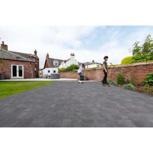Marshalls Drivesett Tegula Sett Block Paving<BR>160 x 160 x 50mm<BR>Charcoal