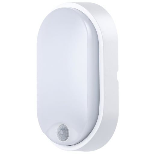 Luceco Eco Outdoor Oval LED Bulkhead Light & PIR Sensor 10W 700lm