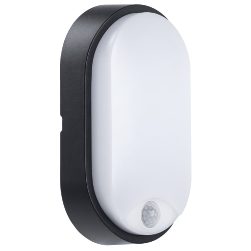 Luceco Eco Outdoor Oval LED Bulkhead Light & PIR Sensor 10W 700lm