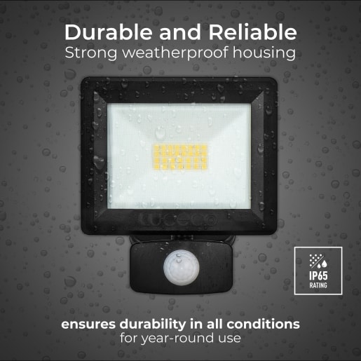 Luceco Essence Outdoor Floodlight with PIR Sensor & Tilt IP65 20W
