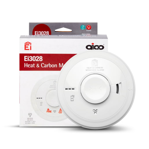 Aico Multi-Sensor Heat and Carbon Monoxide Alarm with AudioLINK+ 66 x 155mm