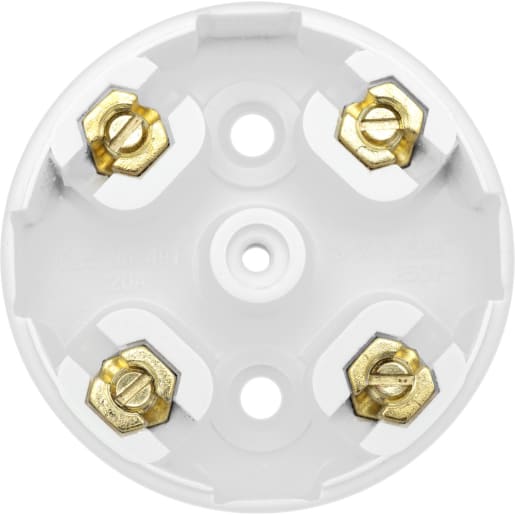 BG Knockout Entry Junction Box 4 Way 20A 57mm Dia White