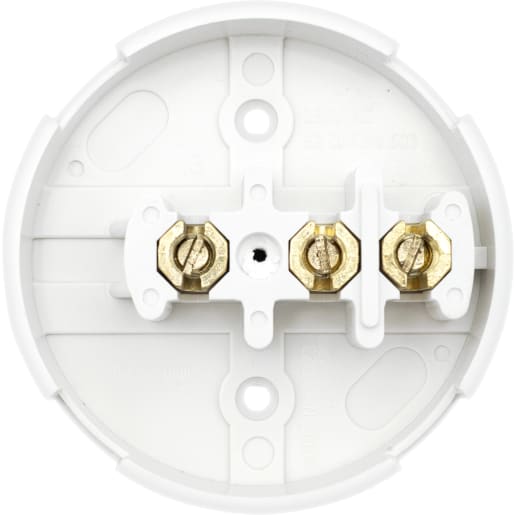 BG Junction Box 3 Way 30A 3.5/89mm Dia White