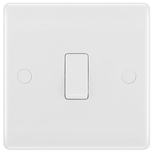 BG 800 Series 20A Intermediate Light Switch White Moulded Round Edge