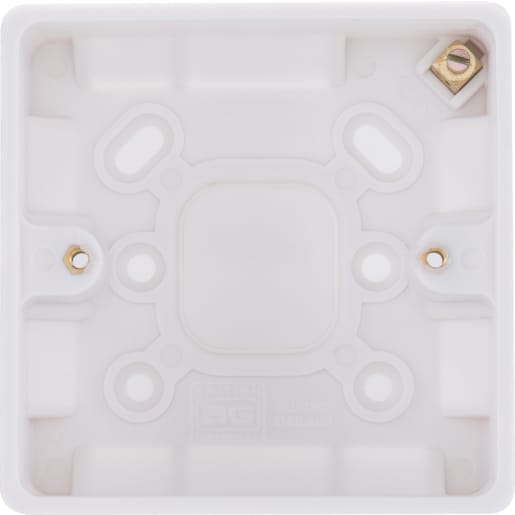 BG 800 Series Single Surface Pattress Box 32mm Round Edge White
