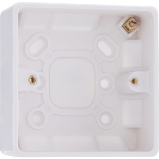 BG 800 Series Single Surface Pattress Box 32mm Round Edge White