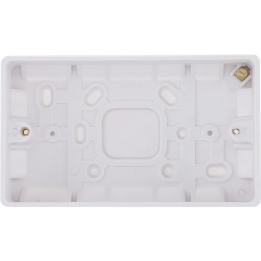 BG 800 Series Double Surface Pattress Box 32mm Round Edge White