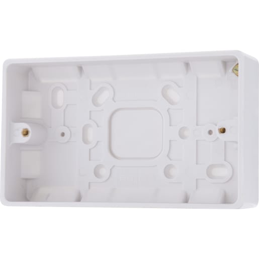 BG 800 Series Double Surface Pattress Box 32mm Round Edge White