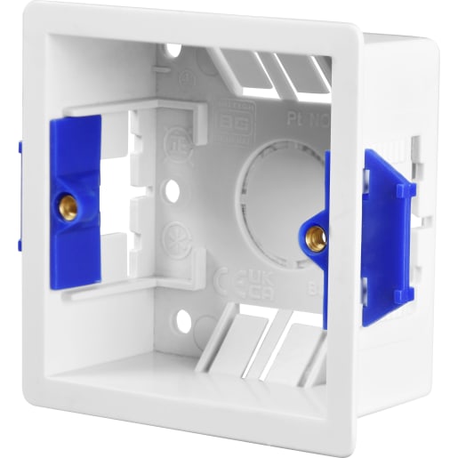 BG 900 Series Single Dry Lining Box 35mm Square Edge White
