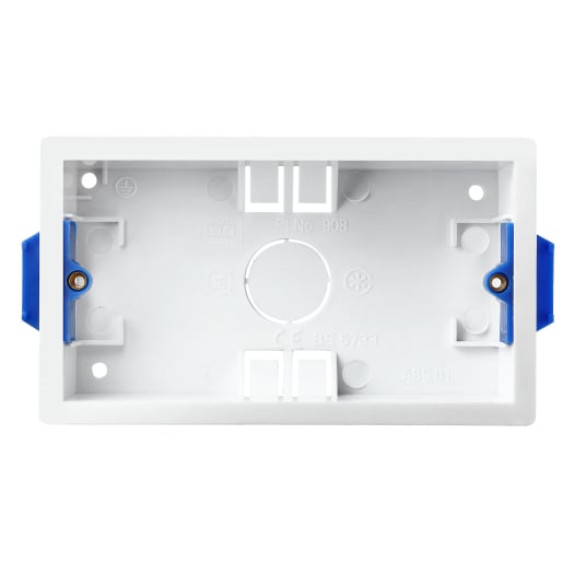 BG 900 Series Double Dry Lining Box 35mm Square Edge White